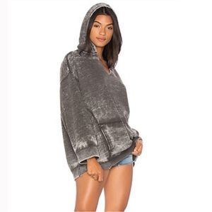 Free People Get It Oversized Burnout Pullover Sweatshirt Hoodie
